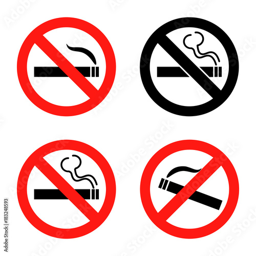 Free Download No smoking icons set. Flat design  Illustration - GFXLoad