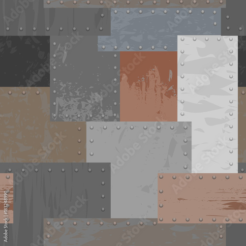 Seamless pattern with metal texture
