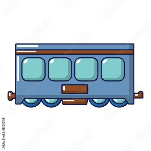 Fast train icon, cartoon style