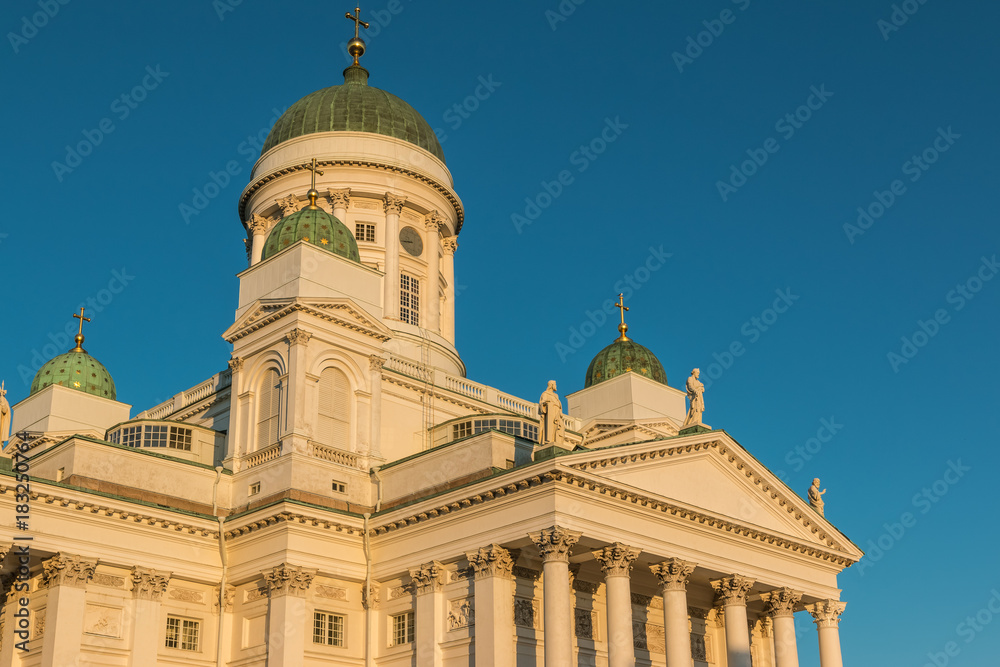 Helsinki Cathedral dominating the city skyline