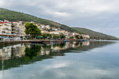 Aitoliko, a small traditional village, west view, Aitolocarnania, Greece photo