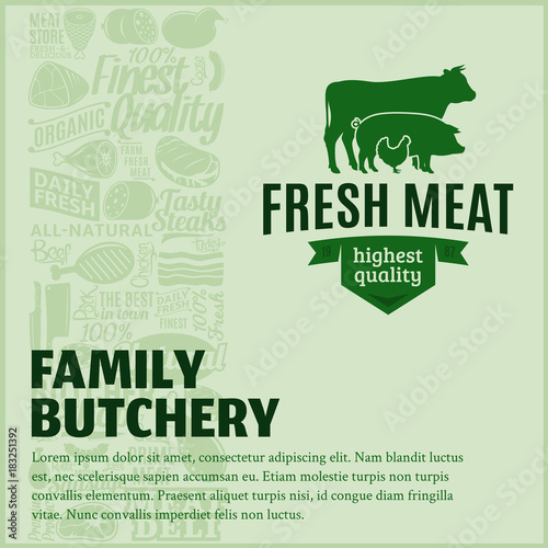 Vector butchery illustration