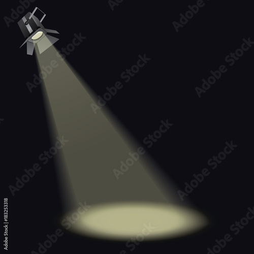 Vector Spotlight with light beam