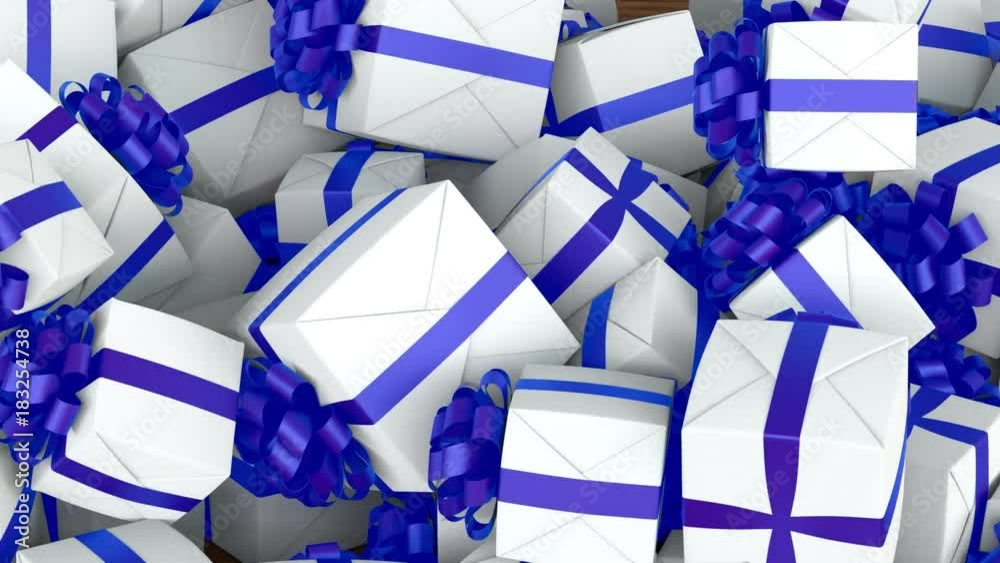 Geschenke fallen auf den Boden - Hintergrund