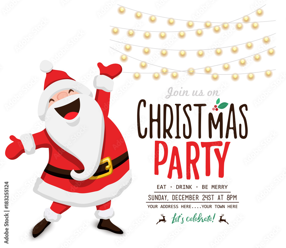 Christmas invitation card.Vector illustration Stock Vector Adobe Stock