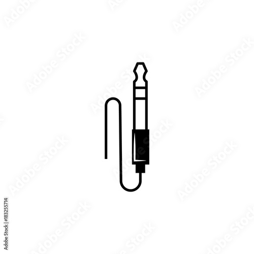 headphone input icon. Music sign simple icon. Music element icon. Premium quality graphic design. Signs, outline symbols collection icon for websites, web design, mobile app