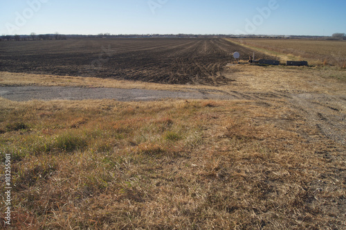 Fototapeta Naklejka Na Ścianę i Meble -  Plowed Field Road