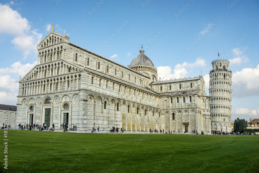 Cathedral and leaning tower of Pisa, Italy
