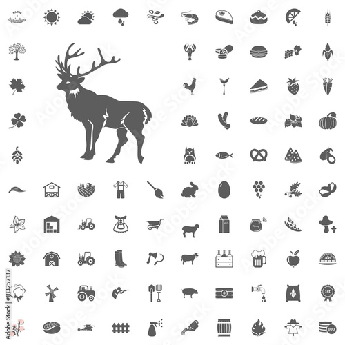 Agriculture and Farm Vector Icons Set