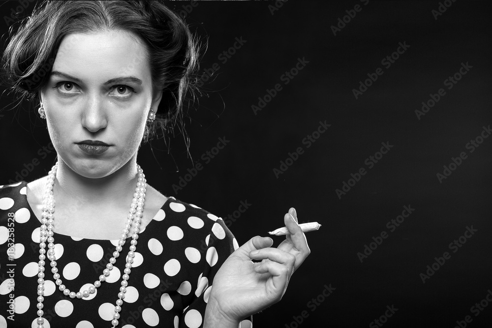 girl with joint foto de Stock Adobe Stock