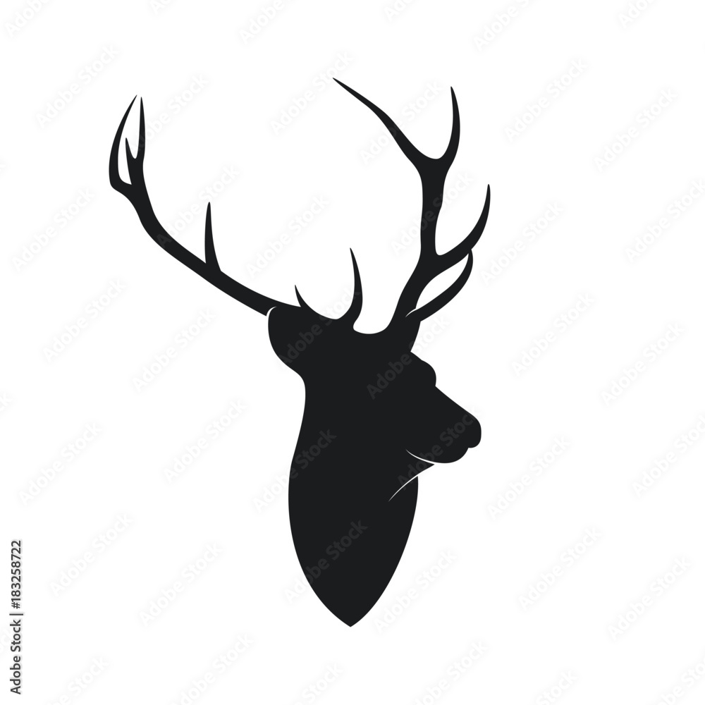 Obraz premium silhouette head deer