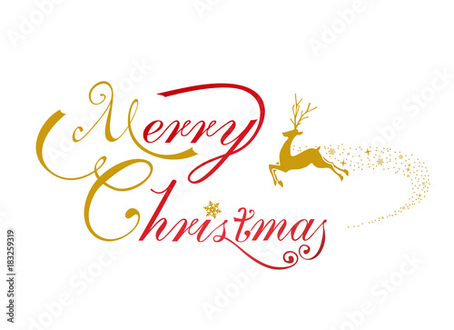 Merry Christmas font design