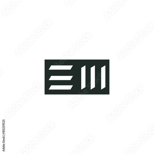 E Letter Initial Logo Vector