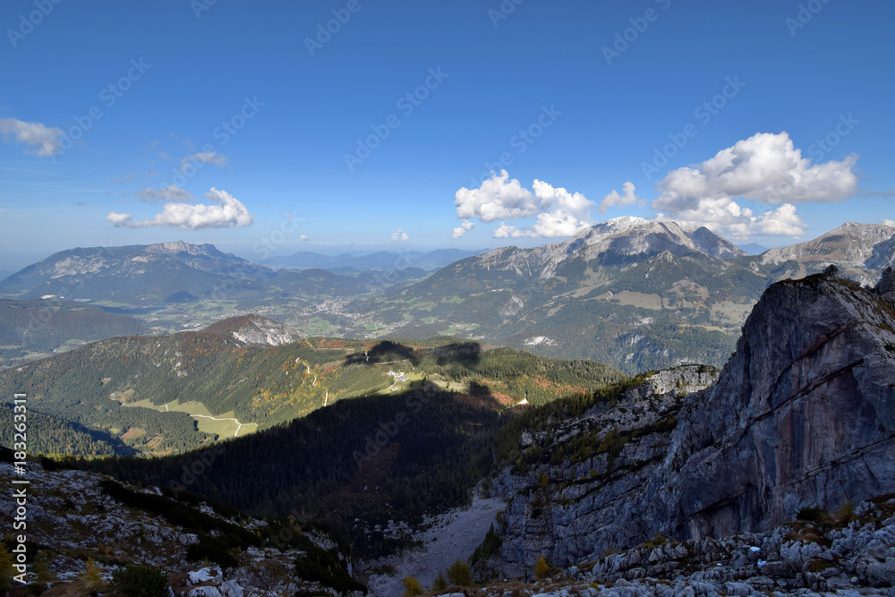 Blick vom Kleinen Watzmann auf Berchtesgaden
