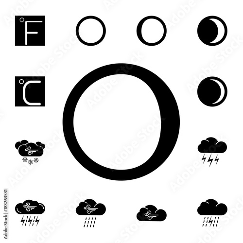 waning crescent moon icon. Set of weather sign icons. Web Icons Premium quality graphic design. Signs, outline symbols collection, simple icons for websites, web design, mobile app
