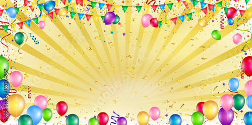 初売り　風船　リボン　背景