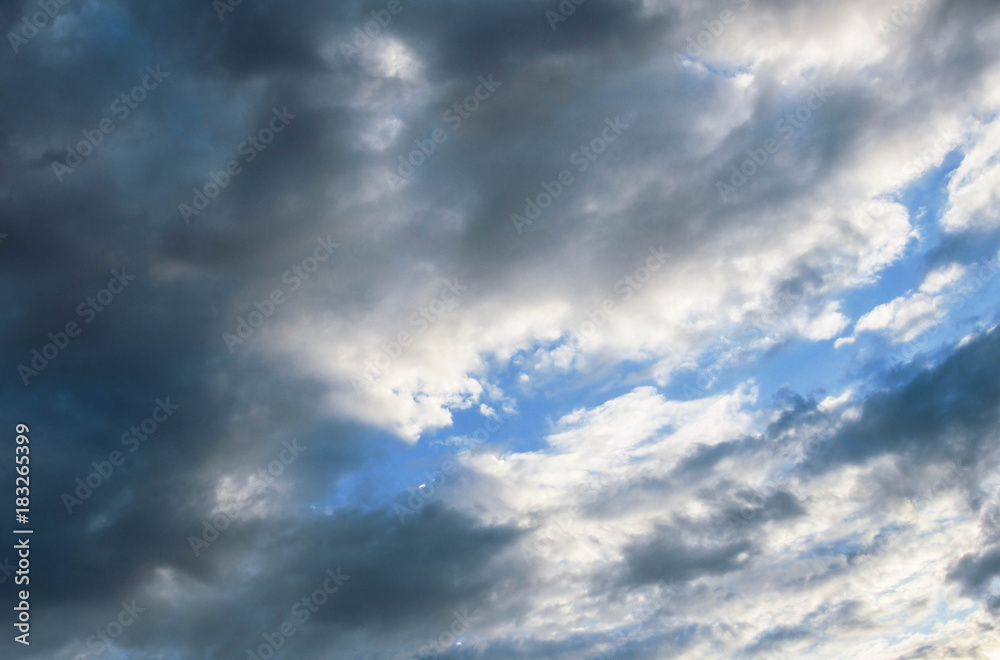 Obraz premium Dark clouds at sky.
