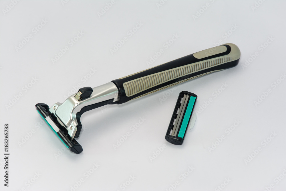 close up photo of shaver with isolated white background close up photo of shaver with isolated white background