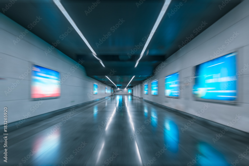 interior of a modern metro station.