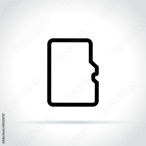 memory card icon on white background