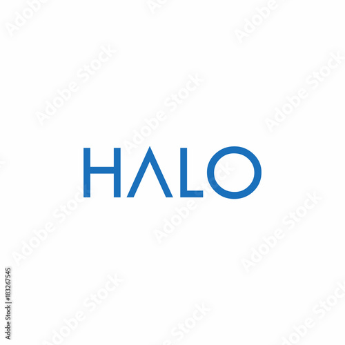 Halo Letter with Bubble Chat Logo Vector