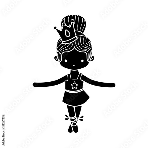 contour girl practice performance ballet with bun hair design and professional clothes
