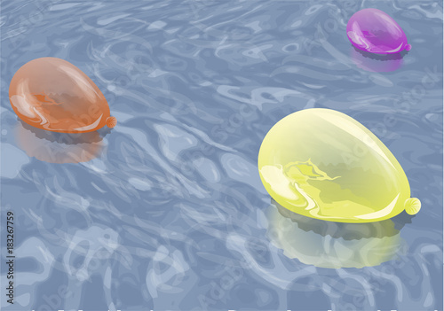 balloons on the water