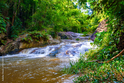 Water fall scenery wildlife at Nam Tok Kao Jones  Suan Phueng  Ratchaburi  Thailand