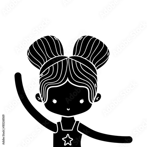 contour girl practice performance ballet with two buns hair design