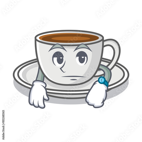 Waiting coffee character cartoon style