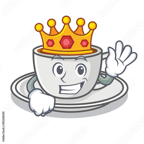 King coffee character cartoon style