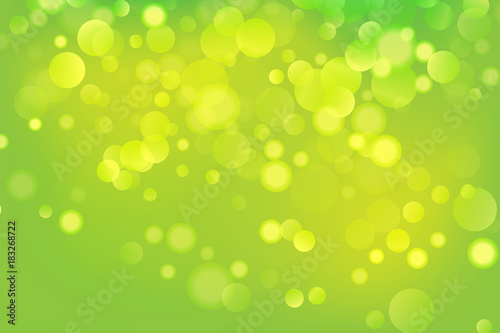 Green Abstract Bokeh Background. Colorful Design. Vector illustration.
