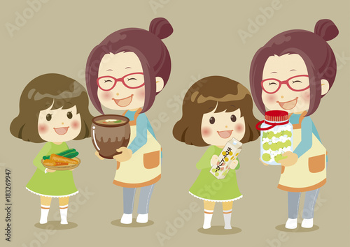 親子で漬物