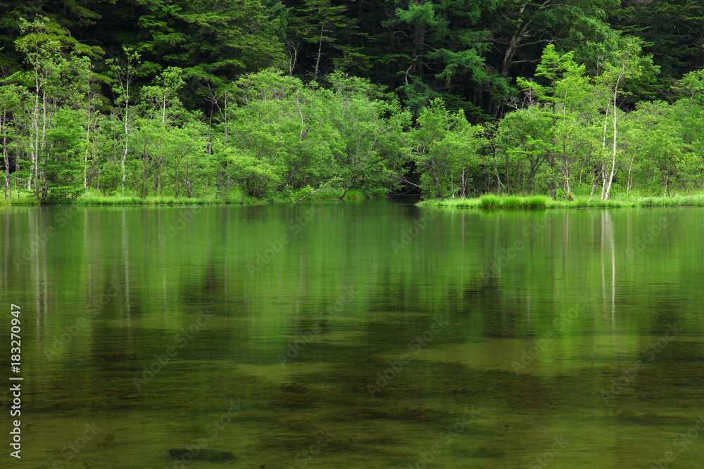 Spring in Kamikochi Highland, Nagano, Japan