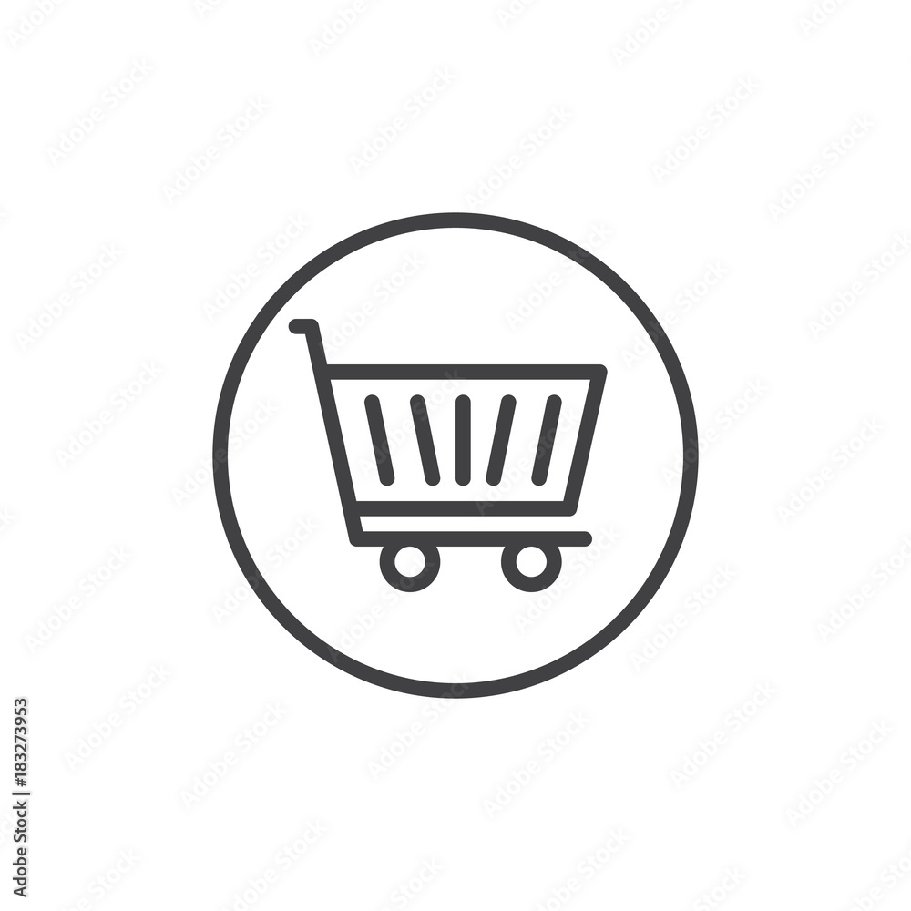 Shopping cart line icon