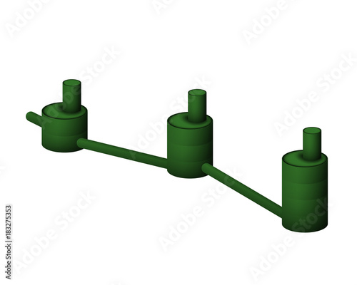 Underground septic tank. Collector sewer drain.