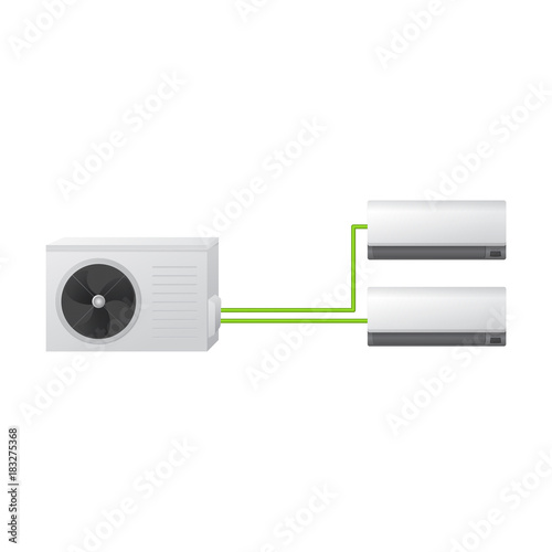 The air conditioning system. Comfortable climate in home.