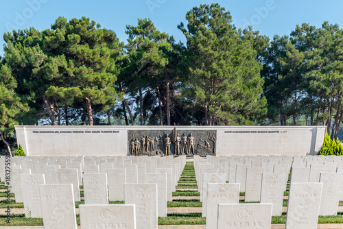 Akbas Martyrs Cemetery and Memorial in Canakkale,Turkey. photo