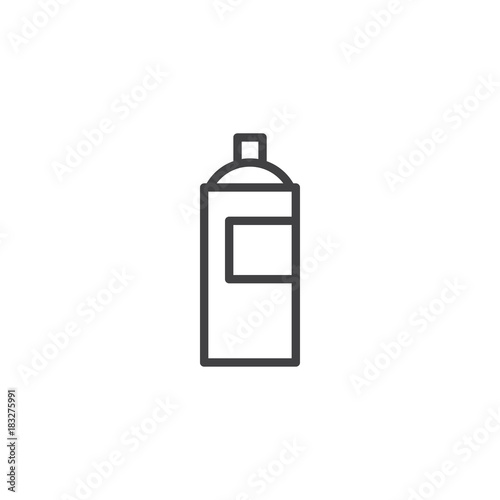 Graffiti spray can line icon