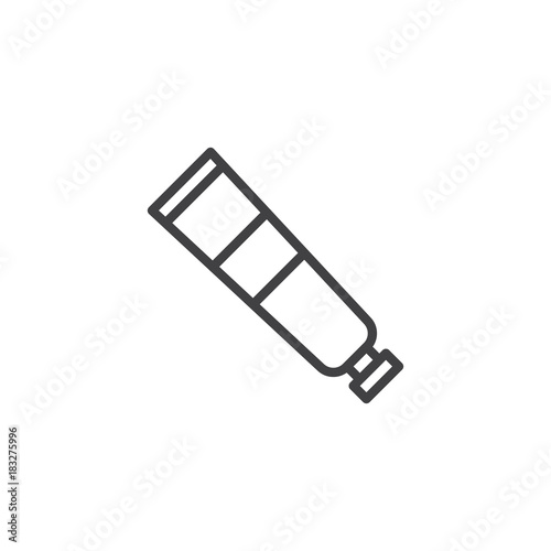 Paint tube line icon