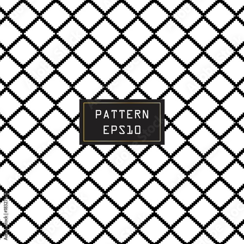 Modern seamless pattern black and white background. Vector creative.