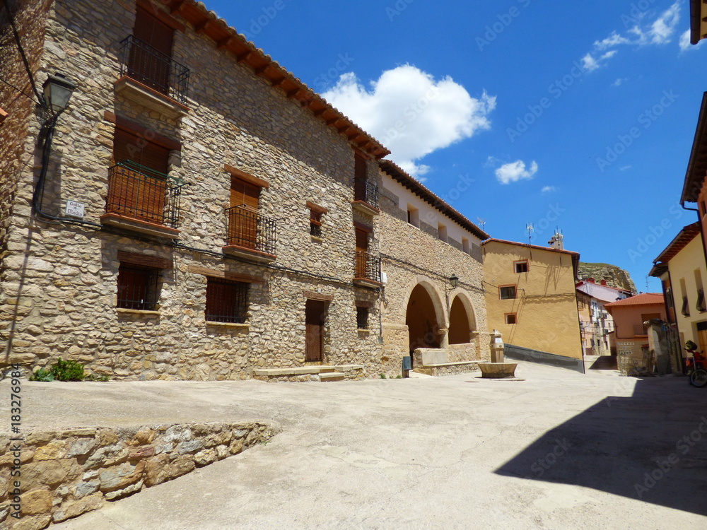 Allepuz. Pueblo de la comarca Maestrazgo en la provincia de Teruel, en la comunidad autónoma de Aragón, España.