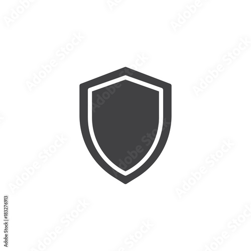 Free Download Security shield icon vector, filled flat sign, solid pictogram isolated on white. Protection shield symbol, logo illustration. - GFXLoad