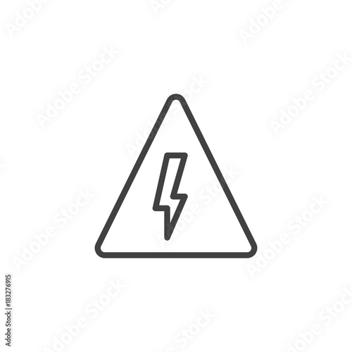 Free Download Danger high voltage line icon, outline vector sign, linear style pictogram isolated on white. Lightning arrow triangle symbol, logo illustration. Editable stroke - GFXLoad
