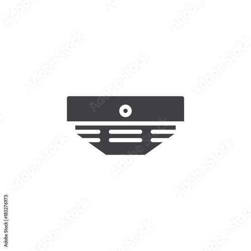 Smoke detector icon vector, filled flat sign, solid pictogram isolated on white. Fire fighting symbol, logo illustration.
