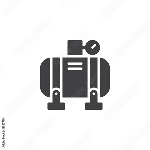 Air compressor icon vector, filled flat sign, solid pictogram isolated on white. Symbol, logo illustration.