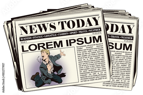 Weeping male. Unhappy man. Sobbing businessman. Stock illustration.