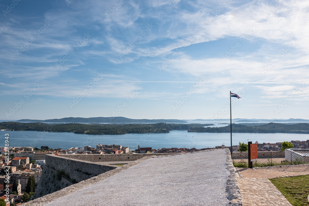 Panoramic View of  Barone fortress: SIBENIK,CROATIA,May 28,2017