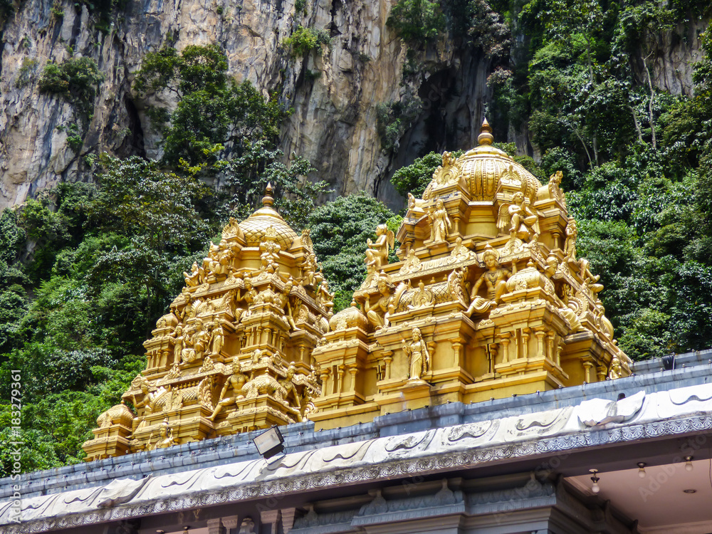 Detail of the architecture of Sri Venkatachalapathi & Alamelu Temple at the Batu Caves, Kuala Lumpur - Malaysia Detail of the architecture of Sri Venkatachalapathi & Alamelu Temple at the Batu Caves, Kuala Lumpur - Malaysia