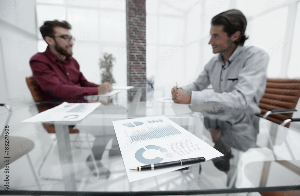 business partners discuss the marketing scheme business partners discuss the marketing scheme